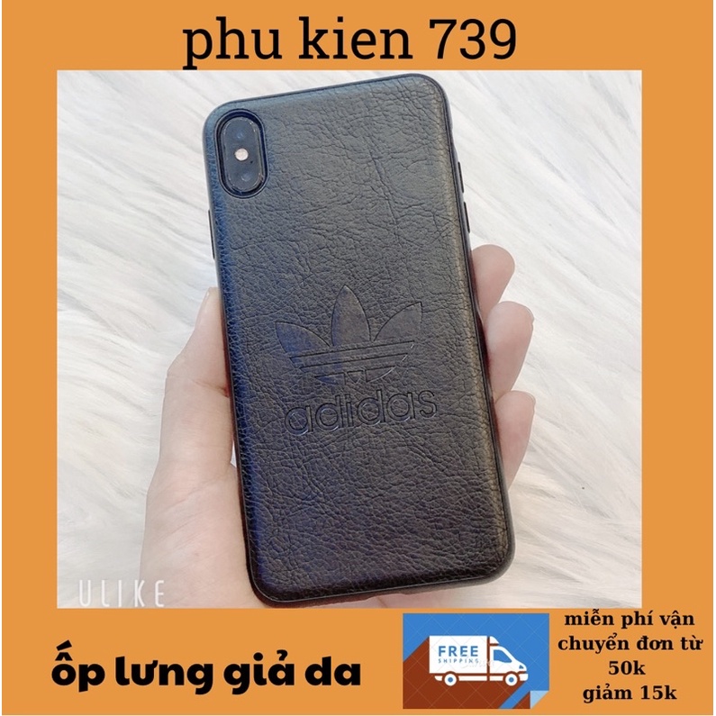 Ốp lưng giả da ip6plus/6splus/ip7plus/8plus/ipxsmax/ip12/ip12promax