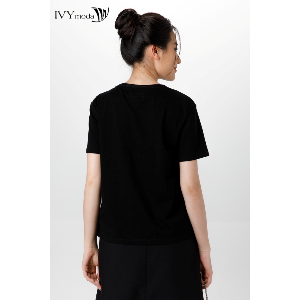 Áo thun nữ viền cổ IVY moda MS 57B9218