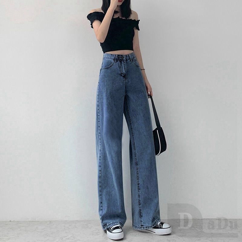Quần Jeans Nữ Lưng Cao Ống Loe 3 Màu Size S-5Xl