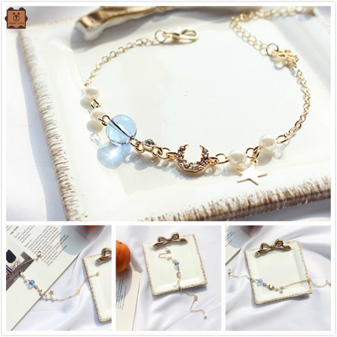 Vòng đeo tay ngọc trai nhã nhặn phong cách Hàn Quốc