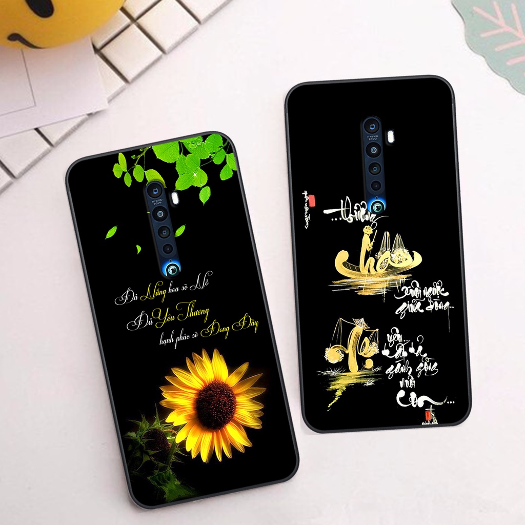 Ốp lưng Oppo Reno 2f / Reno2 F phiên bản cha mẹ - vợ chồng- chữ thư pháp Tâm, nhẫn, phúc lộc thọ cực đẹp và ý nghĩa