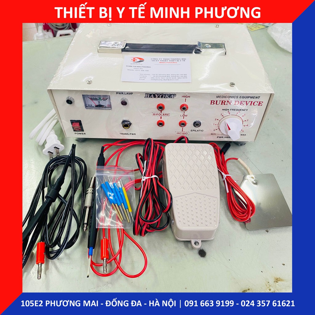 Máy đốt điện cao tần Bayoka lưỡng cực có đầu cắm Bipolare cầm máu
