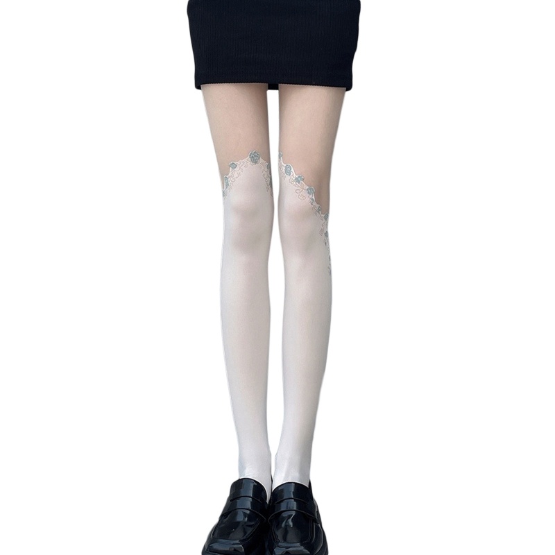 Youyo Vớ Cao Qua Gối Họa Tiết Hoa Lolita Nhật Bản Cổ Điển Cho Nữ Đi Club Đêm