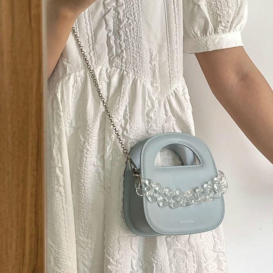 Túi vuông đeo chéo túi mini dây xích túi xách nữ đẹp màu xanh lam