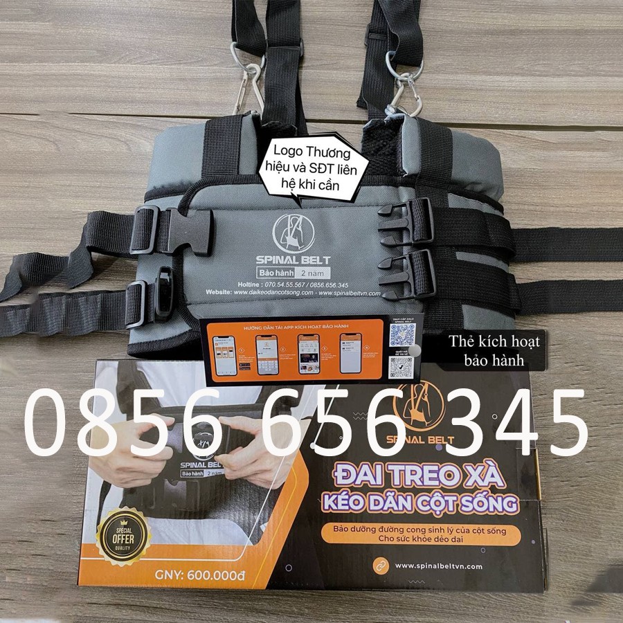 Đai Treo Xà Đơn Kéo Giãn Cột Sống Spinal Belt Dành Cho Người Thoái Hóa, Thoát Vị Đĩa Đệm (khóa bấm)