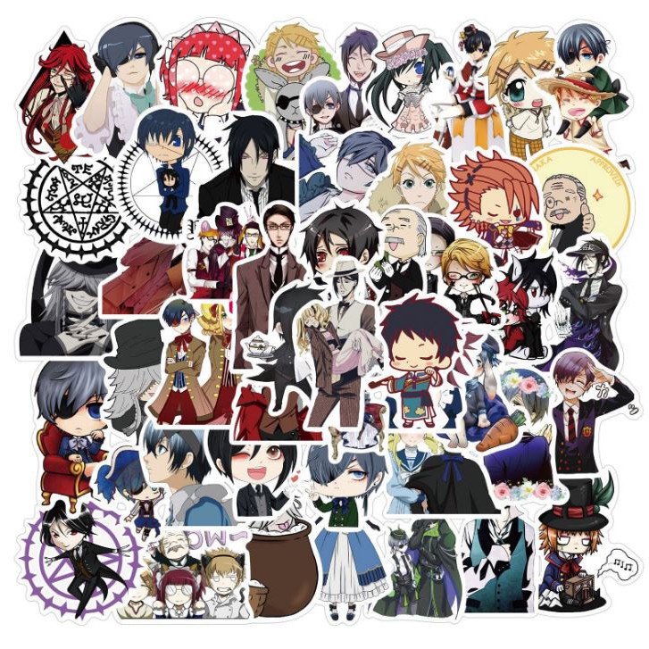 Sticker ANIME QUẢN GIA NHẬT BẢN nhựa PVC không thấm nước, dán nón bảo hiểm, laptop, điện thoại, Vali, xe, Cực COOL #149