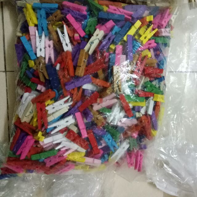1 bịch 1000 kẹp gỗ