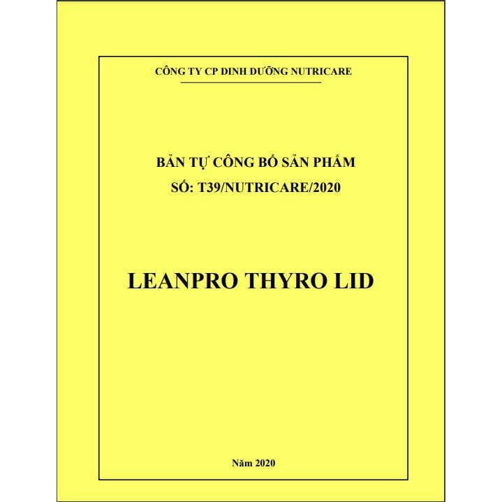 Sữa Lean Pro Thyro Lid 900gr– Dinh dưỡng tối ưu cho người kiêng I-ốt