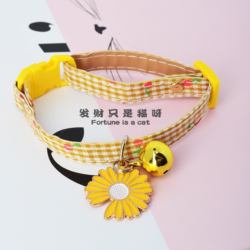 Vòng cổ kẻ sọc siêu dễ thương cho thú cưng