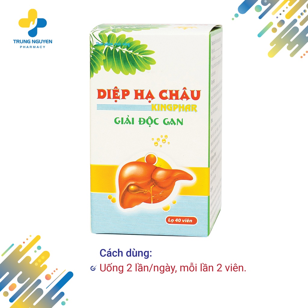 Diệp Hạ Châu Kingphar – Hỗ Trợ Giải Độc Gan, Tăng Cường Chức Năng Gan, Bảo  Vệ Tế Bào Gan - Hộp 40 Viên | Shopee Việt Nam