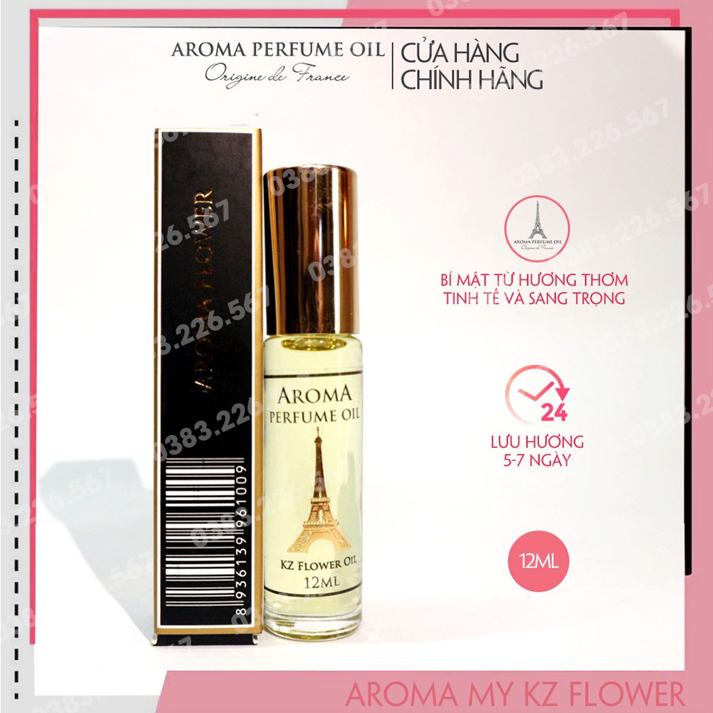 Tinh Dầu Nước Hoa Aroma Kz Flower 12ml | Hương thơm dịu nhẹ, quyến rũ