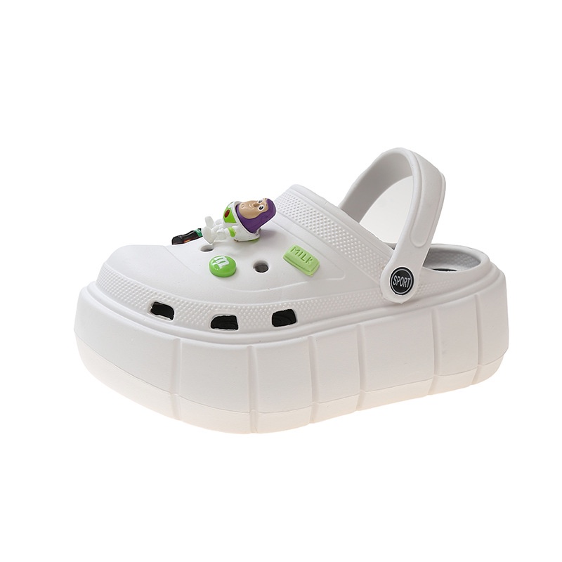 Dép bánh mì Cross nữ đế cao 6cm dép sục nữ chất liệu Eva kèm Sticker hot trend 2022 - VeoStore