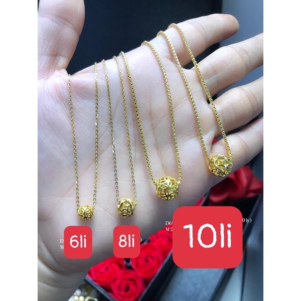 Charm cầu kim tien vàngtây10kk 6li, 8li, 10li dùng mix vòng hoặc mặt dây chuyền