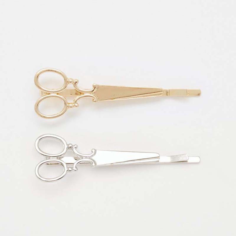 Kẹp tóc kim loại màu vàng / bạc phong cách Hàn Quốc