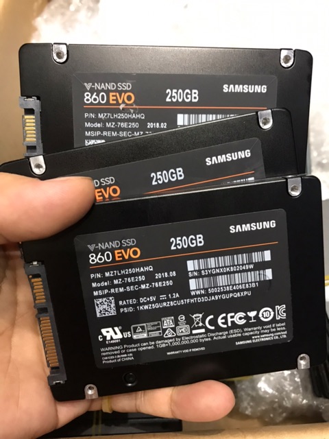 Ổ ssd samsung 860 evo 250gb sata 3 ( đọc 550mb/s - ghi 520mb/s) hàng bóc máy xách tay | BigBuy360 - bigbuy360.vn