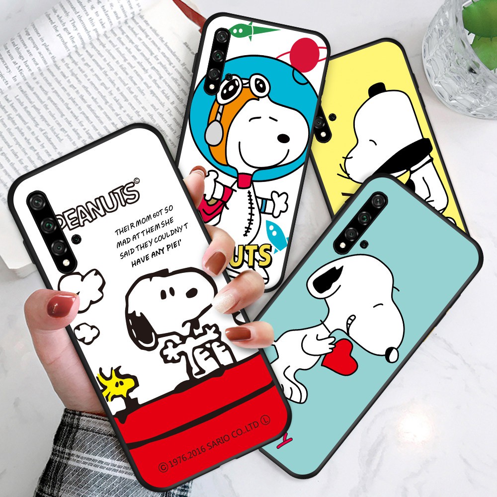 Huawei Nova 2 3i 3E 3 Plus Nova 2i 2S Lite huawie For Soft Case Silicone Casing TPU Cute Cartoon Snoopy Dog Phone Case Full Cover Simple Macaron Matte Shockproof Back Cases