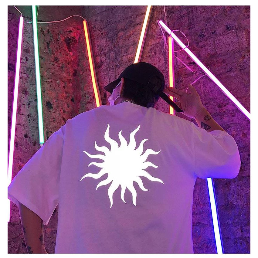 Áo thun phản quang tay Lỡ Nam Nữ Mặt Trời