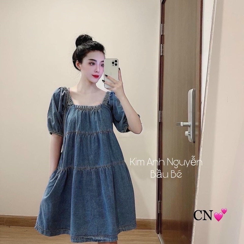 ĐẦM BẦU JEAN FREE SIze