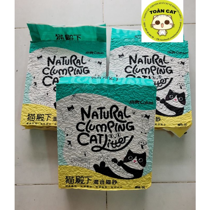 Cát đậu nành Cature nội địa Trung túi 6l - Cát vệ sinh cho mèo