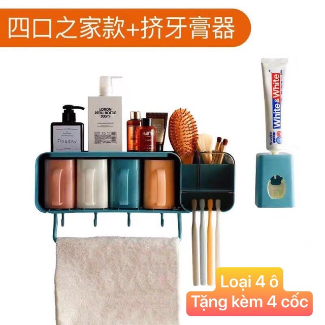 BỘ KỆ + CỐC + MÓC TREO BÀN CHẢI