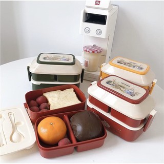 Hộp cơm lúa mạch văn phòng bằng nhựa PP cao