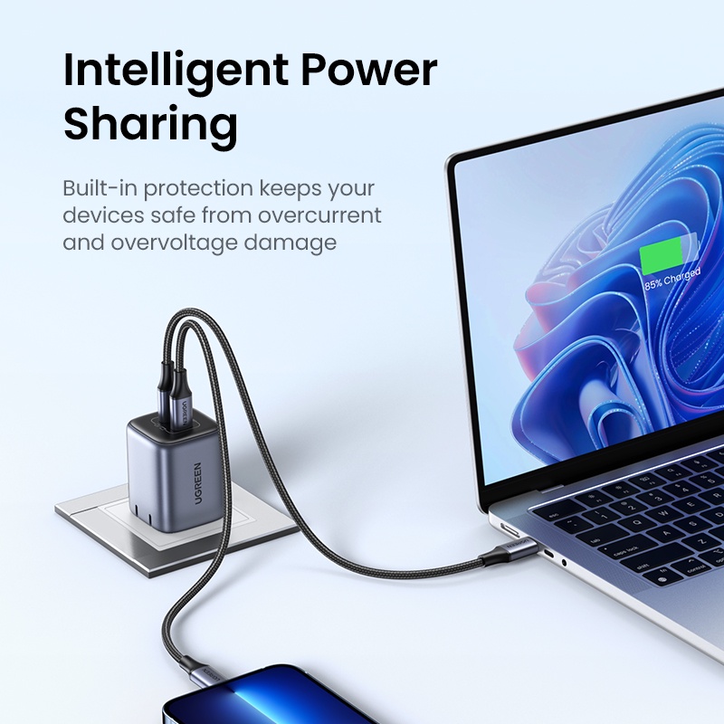 Bộ sạc nhanh UGREEN 45W cổng USB Type C thích hợp cho iPad pro iPad mini SAMSUNG S23 S22 S21 S20 iPhone 14 pro max