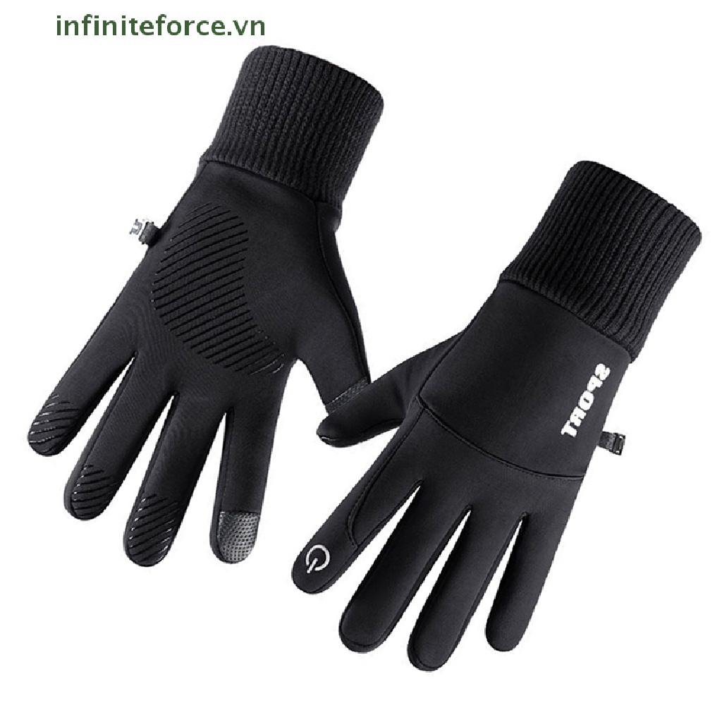 Găng Tay Thể Thao Chạy Xe Máy / Trượt Tuyết Chống Nước Giữ Ấm Không Trượt Có Thể Chạm Màn Hình Cảm Ứng Cho Nam