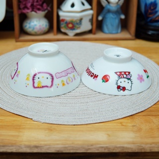 Bộ 2 Chén Cơm Sanrio Hello Kitty Cho Bé - Gốm Sứ Nhật Bản