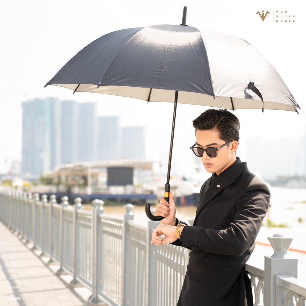 Bộ vest nam đen 4 khuy kiểu Nhật Trang, suits sartorial, chuẩn form The Suits House