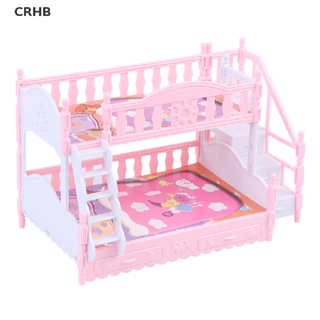 Crhb Giường Tầng Đồ Chơi Phong Cách Châu Âu Cho Búp Bê Mới