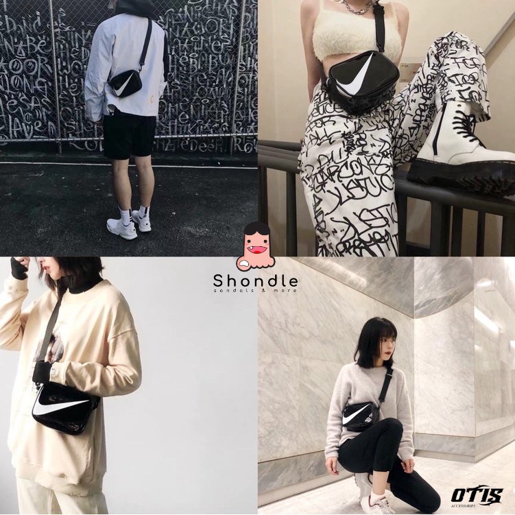 Túi đeo chéo Nike kích thước 18x7.5x14cm hợp thời trang - Có Hộp