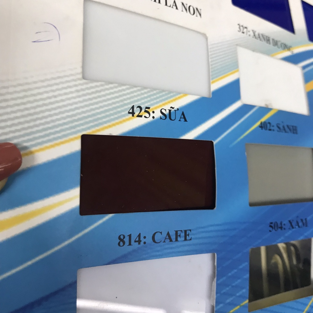 Mica Màu 2mm. Cháo, sữa, đen, vàng. Tấm Nhựa ACrylic Đài Loan Cao cấp, CC, FS. Cam kết đủ li