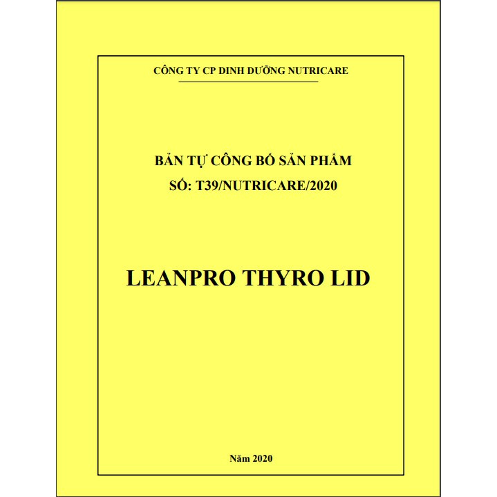 Sữa Lean Pro Thyro Lid – Dinh dưỡng tối ưu cho người kiêng I-ốt, bệnh lý tuyến giáp - 900g