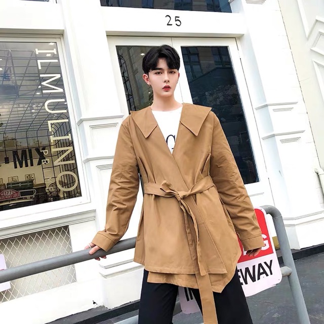 &lt;&lt;Có sẵn&gt;&gt; Áo khoác kaki tay dài kiểu phong cách Hàn Quốc cho nam nữ unisex