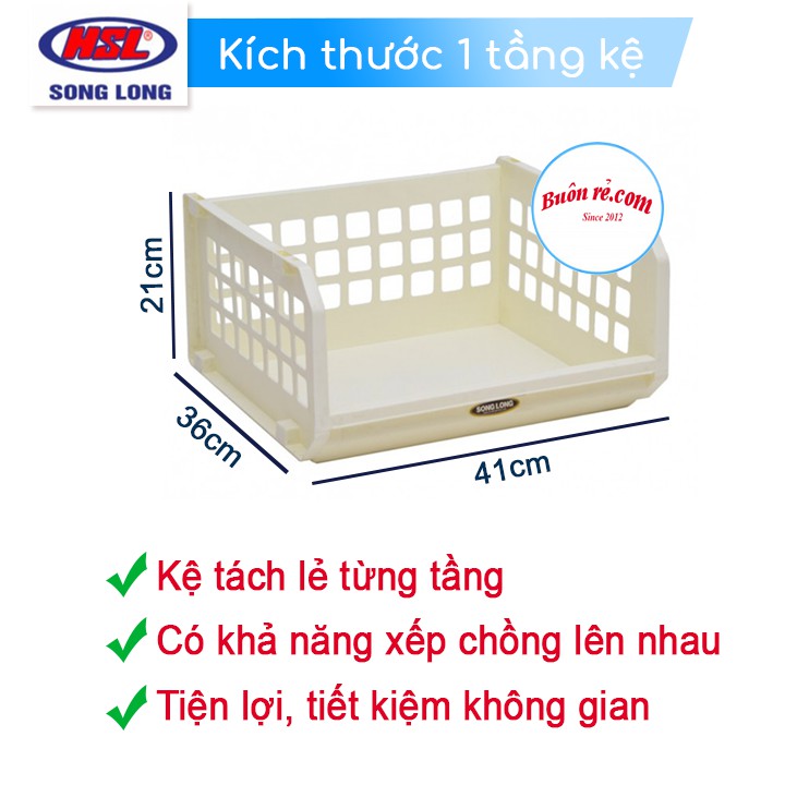 Kệ đựng đồ đa năng NHỰA SONG LONG xếp thông minh tiết kiệm không gian (MS: 2131) – Buôn Rẻ 01179