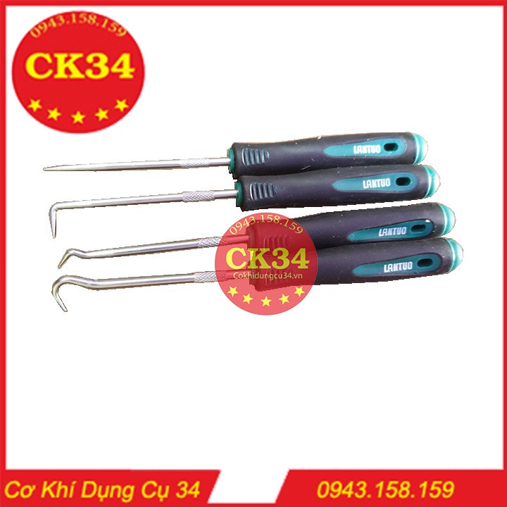Bộ móc nạy phớt kéo lò xo, móc Gioăng, phanh phe 4 PC