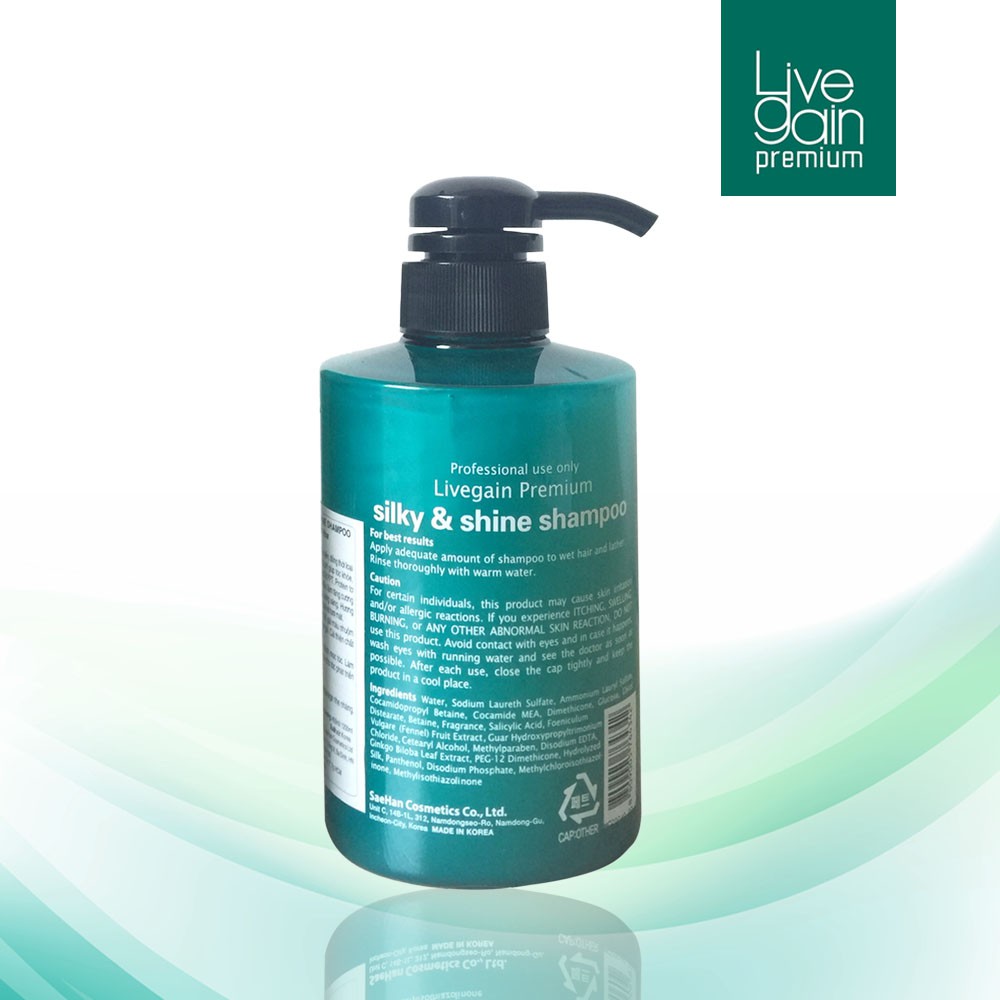 Dầu Gội Giữ Màu Nước Hoa Livegain Premium Silky & Shine Shampoo 450ml Hàn Quốc