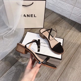 Sandal 3p gót gỗ