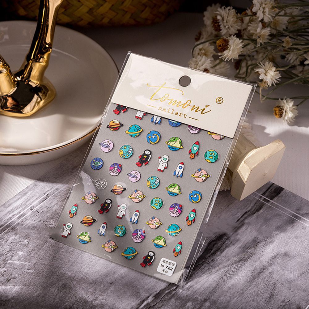 [Hàng mới về] Nhãn Dán Họa Tiết Hoạt Hình 3D Trang Trí Móng Tay DIY