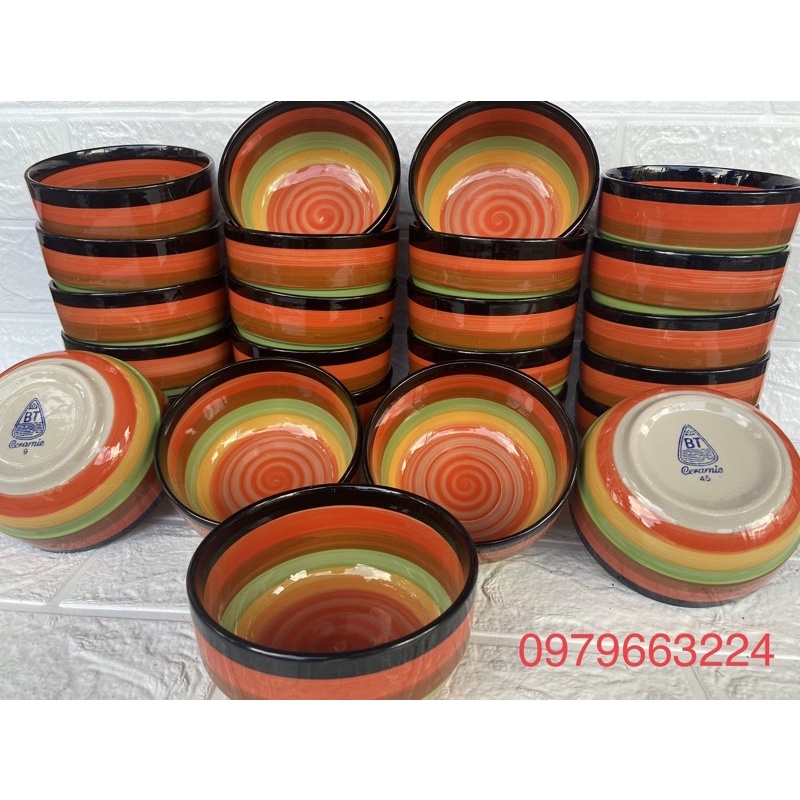 Combo 10 Chén Sứ Cầu Vồng 11,5cm Phong Cách Hàn Quốc