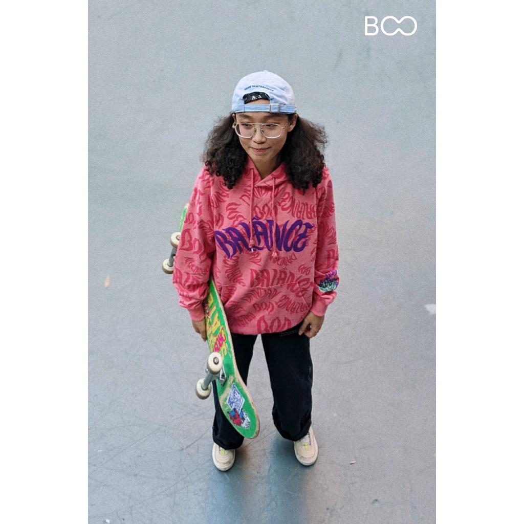 Áo Hoodie Nỉ Mũ Unisex BOO Dáng Oversized In Pattern Dần Dần