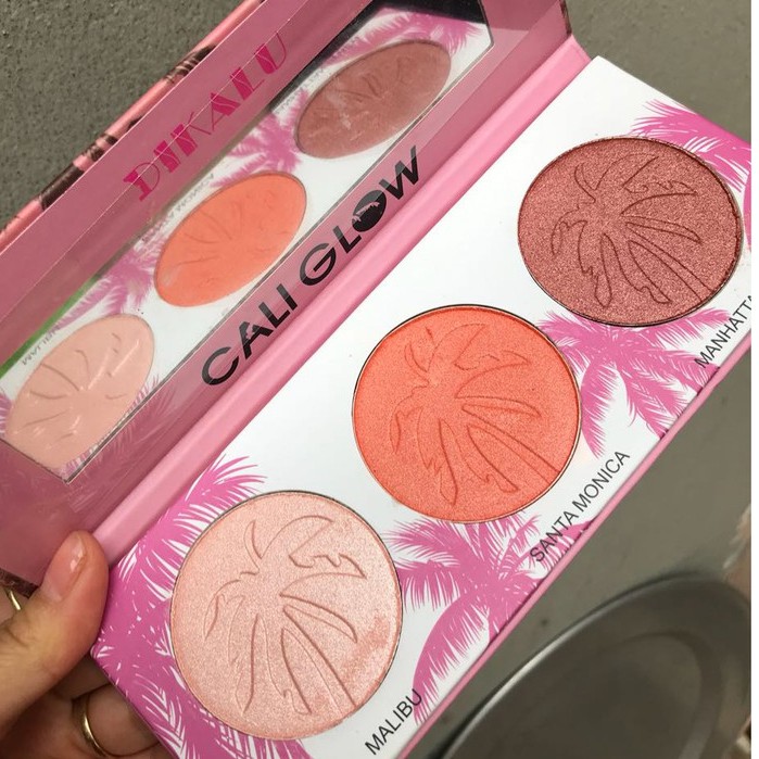 Bảng phấn mắt má nhũ 3 ô  Summer State DIKALU cao cấp F228