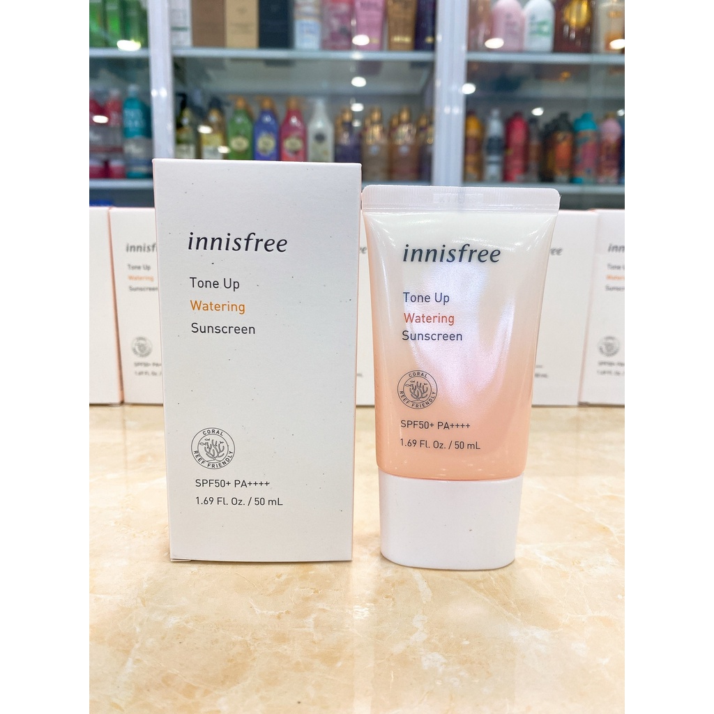 Kem Chống Nắng Nâng Tông, Dưỡng Ẩm Innisfree Tone Up Watering Sunscreen SPF50+/PA++++ Hàn Quốc 50ml