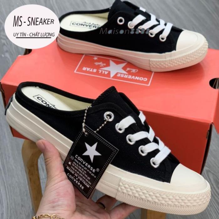 VIP Giày sục convese, giày đạp gót cv đen trắng cao cấp vip full size 36 đến 39/MS Sneaker