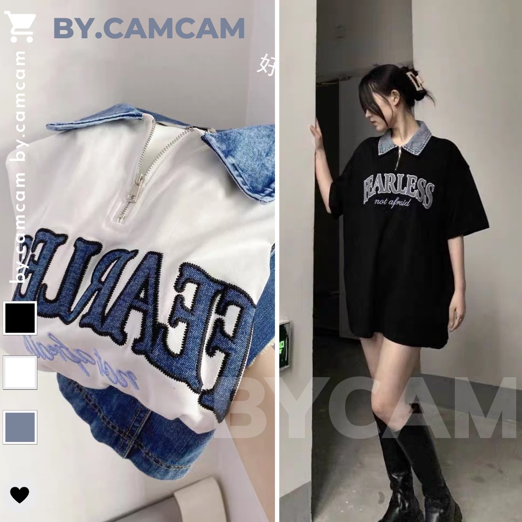 Áo Polo 100% Cotton FEARLESS, Áo Polo Dáng Rộng Cổ Jean Đặc Biệt Mới Nhất 2022 𝘽𝙮.𝘾𝙖𝙢𝙘𝙖𝙢