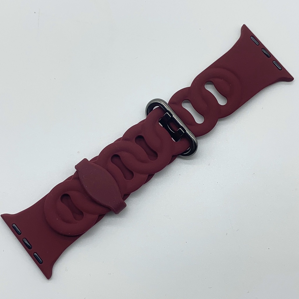 Dây Đeo Silicon Thời Trang Sang Trọng Cho Đồng Hồ iWatch 38mm 40mm 42mm 44mm 41 45mm