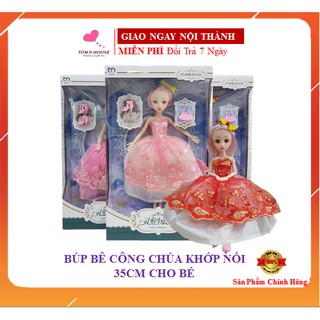 Hộp Đồ Chơi Búp Bê Khớp Nối Linh Hoạt Cho Bé (búp bê 35cm 11 khớp)