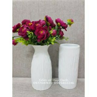 Lọ hoa trắng Bát Tràng