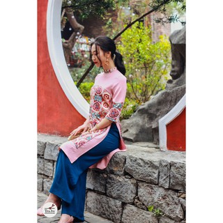 Set áo dài thiết kế Traby An Viên