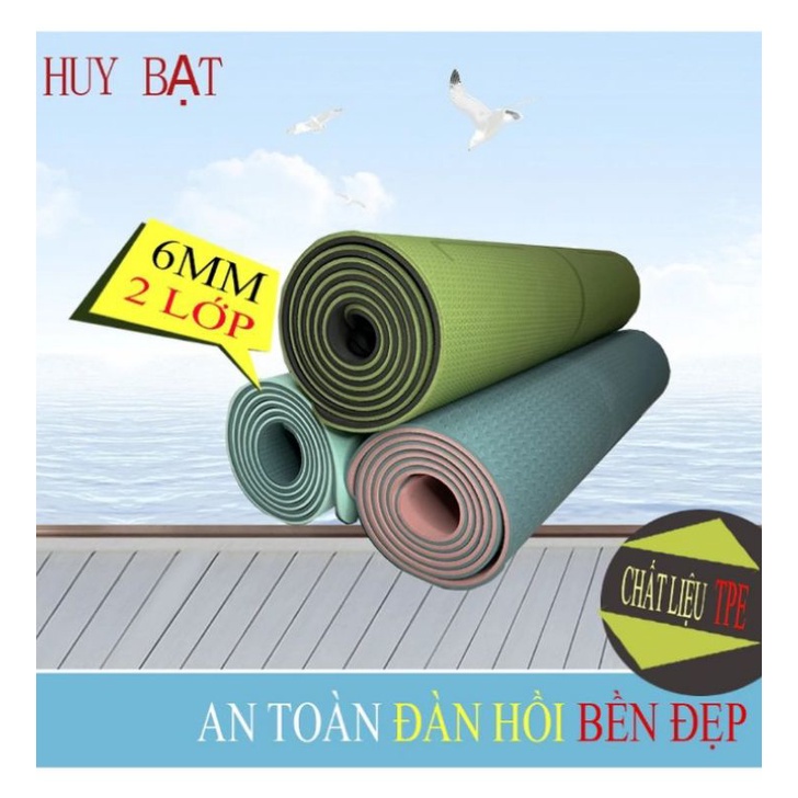 THẢM TẬP YOGA cao cấp, 2 mặt, dày dặn